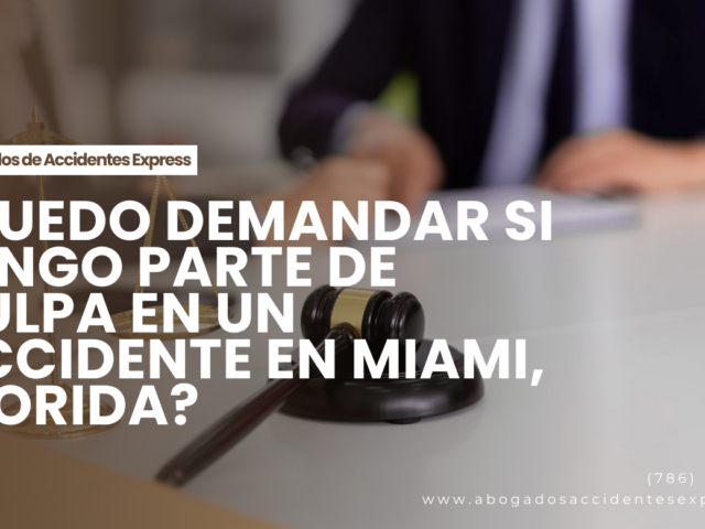 ¿Puedo demandar si tengo parte de culpa en un accidente en Miami, Florida?